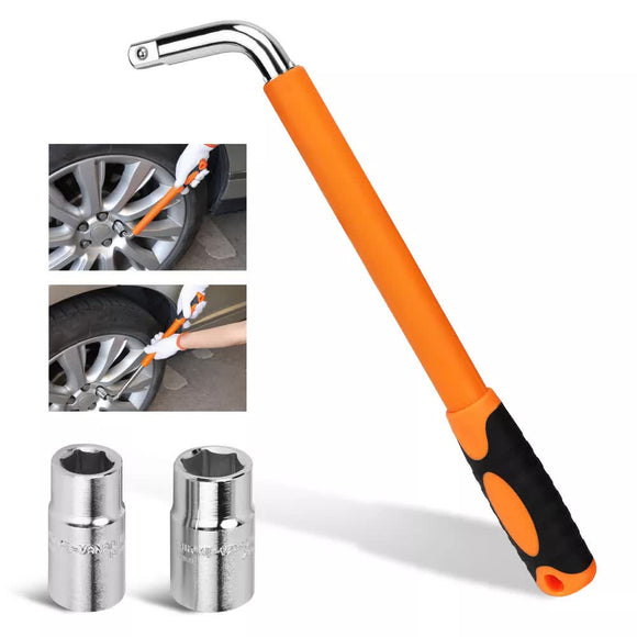 NNEDSZ 3Pcs Telescoping Lug Wrench 17/19mm 21/23MM Extendable Lug Wrench Tire Wrench