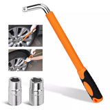 NNEDSZ 3Pcs Telescoping Lug Wrench 17/19mm 21/23MM Extendable Lug Wrench Tire Wrench