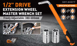 NNEDSZ 3Pcs Telescoping Lug Wrench 17/19mm 21/23MM Extendable Lug Wrench Tire Wrench