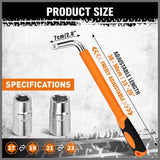 NNEDSZ 3Pcs Telescoping Lug Wrench 17/19mm 21/23MM Extendable Lug Wrench Tire Wrench