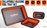 NNEDSZ 3Pc Orange Magnetic Parts Tray Set Tool Trays Storage Organizer Screw