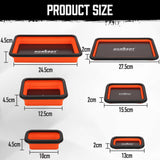 NNEDSZ 3Pc Orange Magnetic Parts Tray Set Tool Trays Storage Organizer Screw