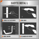 NNEDSZ HORUSDY Large 4Pc Wall Mount Hook Set Heavy Duty Garage Kayak Holder Bike Rack