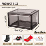 NNEDSZ 10Pcs Premium Acrylic Shoe Box Sneaker Display Storage Case  Boxes Magnetic Door Au