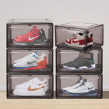 NNEDSZ 10Pcs Premium Acrylic Shoe Box Sneaker Display Storage Case  Boxes Magnetic Door Au