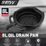 NNEDSZ SEDY 8L Oil Change Pan Drain TPortable Dish Coolant Recovery Pan Black
