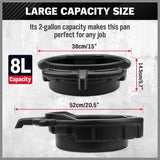 NNEDSZ SEDY 8L Oil Change Pan Drain TPortable Dish Coolant Recovery Pan Black
