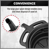 NNEDSZ SEDY 15L Oil Change Pan Drain TPortable Dish Coolant Recovery Pan Black