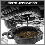 NNEDSZ SEDY 15L Oil Change Pan Drain TPortable Dish Coolant Recovery Pan Black