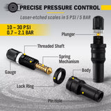 NNEDSZ 4Pcs Tyre Deflators Air Deflator Tire Valve Core Tool 10~30 PSI Portable 4x4 Au