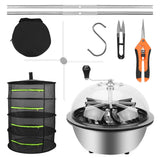 NNEDSZ 19 inch Bud Leaf Bowl Trimmer Tumble Stainless Steel Blades Twisted Spin Cut