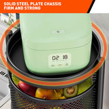 NNEDSZ 5 Tiers Kitchen Trolley Cart Wheels Round Vegetable Storage Holder Fruit Holder