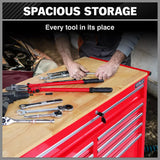 NNEDSZ 9 Drawers Tool Box Chest Cabinet Trolley Box Garage Storage Toolbox Red 1000lbs
