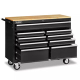NNEDSZ HORUSDY 9 Drawer Tool Box Chest Cabinet Trolley Box Garage Storage Toolbox Black