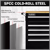 NNEDSZ HORUSDY 9 Drawer Tool Box Chest Cabinet Trolley Box Garage Storage Toolbox Black