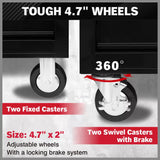 NNEDSZ HORUSDY 9 Drawer Tool Box Chest Cabinet Trolley Box Garage Storage Toolbox Black