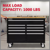 NNEDSZ HORUSDY 9 Drawer Tool Box Chest Cabinet Trolley Box Garage Storage Toolbox Black