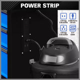 NNEDSZ HORUSDY 42 inch 8 Drawer Tool Cabinet 1000 lbs Wood Top Power Strip Casters Blue