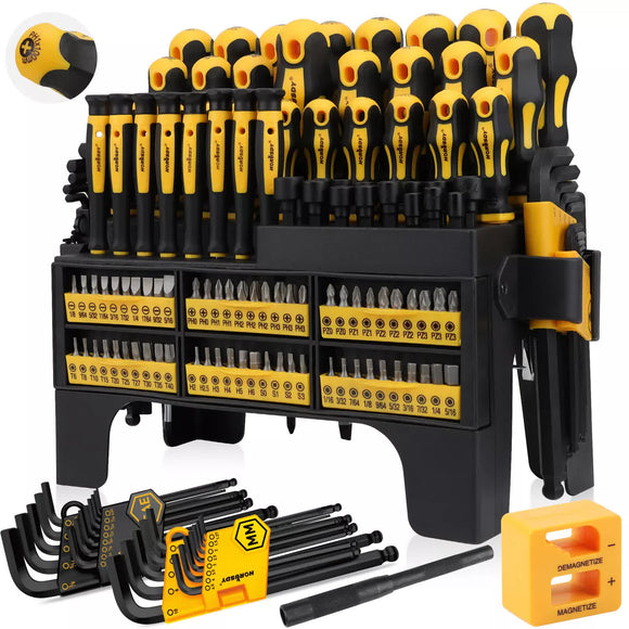 NNEDSZ 140Pcs Magnetic Screwdriver Set Hex Key Magnetizer Demagnetizer Precision Screwdriver