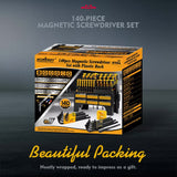 NNEDSZ 140Pcs Magnetic Screwdriver Set Hex Key Magnetizer Demagnetizer Precision Screwdriver