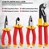 NNEDSZ Magnetic Insulated Screwdriver Pliers Set 1000V Electrical Tool Hose Pinch Box
