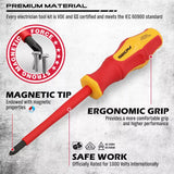 NNEDSZ Magnetic Insulated Screwdriver Pliers Set 1000V Electrical Tool Hose Pinch Box