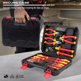NNEDSZ Magnetic Insulated Screwdriver Pliers Set 1000V Electrical Tool Hose Pinch Box