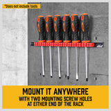 NNEDSZ 3Pc Wall Mounted Tools Holder Screwdriver Organizer Rail Rack Storage 3-Color