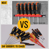 NNEDSZ 3Pc Wall Mounted Tools Holder Screwdriver Organizer Rail Rack Storage 3-Color