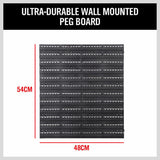 NNEDSZ 43Pc Bins Wall Mounted Parts Storage Rack Tools Holder Organiser 2 Peg Borads