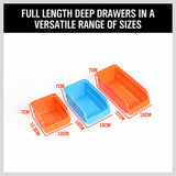 NNEDSZ 43Pc Bins Wall Mounted Parts Storage Rack Tools Holder Organiser 2 Peg Borads