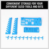NNEDSZ 43Pc Bins Wall Mounted Parts Storage Rack Tools Holder Organiser 2 Peg Borads