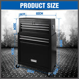 NNEDSZ 7 Drawer Tool Box Chest Cabinet Trolley Toolbox Garage Storage Lockable Blue