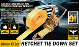 NNEDSZ 50mm x 10M Tie Down Strap Heavy Duty Ratchet Straps Trailer Boat 2000KG Loading