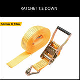 NNEDSZ 50mm x 10M Tie Down Strap Heavy Duty Ratchet Straps Trailer Boat 2000KG Loading