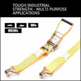 NNEDSZ 50mm x 10M Tie Down Strap Heavy Duty Ratchet Straps Trailer Boat 2000KG Loading