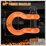 NNEDSZ Heavy Duty 9.1M Recovery Tow Straps Snatch Kit - 32,000 LBS Break Strength with D-Ring Shackles for Off-Roading Recovery and Hauling