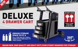 NNEDSZ 4-Drawer Welding Cart MIG Welder Trolley Cabinet TIG ARC MMA Plasma Cutter Bench