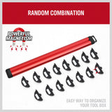 NNEDSZ Magnetic Spanner Holder Aluminum 15 Wrench Rack Tool Screwdriver Organizer Red