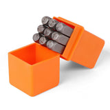 NNEDSZ 9Pc 6mm Number Stamp Punches Set Metal Plastic Wood Leather With Storage Case