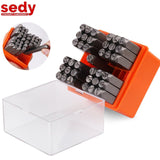 NNEDSZ 37Pcs 6mm Number & Capital Letter Stamp Set Punches Metal Plastic Wood Leather