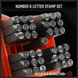 NNEDSZ 37Pcs 6mm Number & Capital Letter Stamp Set Punches Metal Plastic Wood Leather