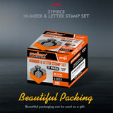 NNEDSZ 37Pcs 6mm Number & Capital Letter Stamp Set Punches Metal Plastic Wood Leather