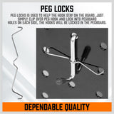 NNEDSZ 142Pc Pegboard Hooks Set Peg board Hanger Assortment Storage Trays Organizer Bin