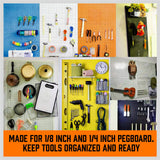 NNEDSZ 142Pc Pegboard Hooks Set Peg board Hanger Assortment Storage Trays Organizer Bin