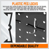 NNEDSZ 127Pc Pegboard Hooks Set Storage Baskets Organizer Hanger Inc. 4 Small Peg Board