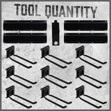NNEDSZ Wall Mounted Hook Rail Set Bike Holder Garden Tool Storage Rack Garage Organizer