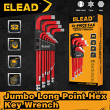 NNEDSZ 13Pc Extra Large Hex Key Set Long Allen Key Wrench Ball End SAE 5/64"-3/4