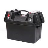 NNEDSZ 12V 100AH Deep Cycle Battery Box Portable Power Storage Marine Solar USB Camping