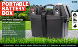 NNEDSZ 12V 100AH Deep Cycle Battery Box Portable Power Storage Marine Solar USB Camping